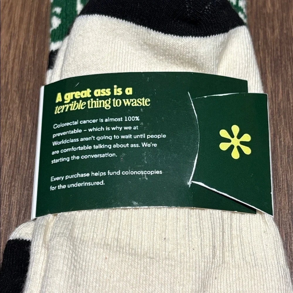 Worldclass Cream Black Crew Socks Streetwear Unisex New